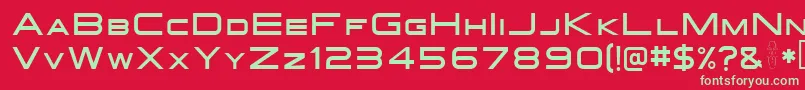 Gotthard Font – Green Fonts on Red Background