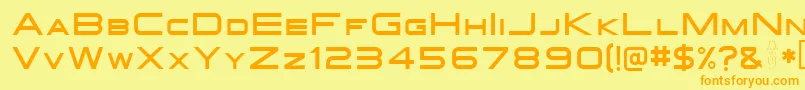 Gotthard Font – Orange Fonts on Yellow Background