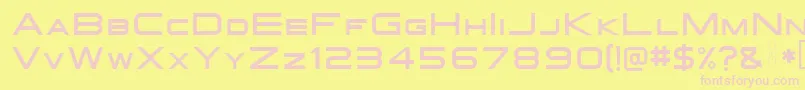 Gotthard Font – Pink Fonts on Yellow Background