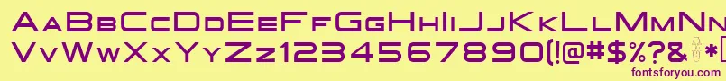 Gotthard Font – Purple Fonts on Yellow Background