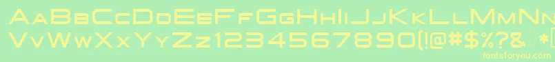 Gotthard Font – Yellow Fonts on Green Background
