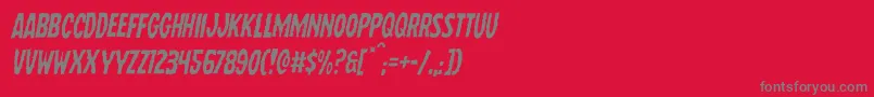 Шрифт Wolfbrotherslightital – серые шрифты на красном фоне