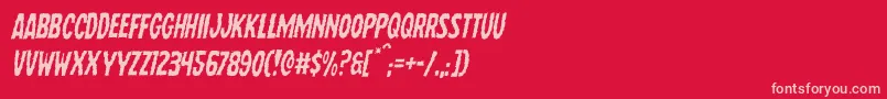 Wolfbrotherslightital Font – Pink Fonts on Red Background