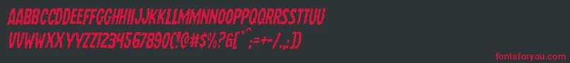 Wolfbrotherslightital Font – Red Fonts on Black Background