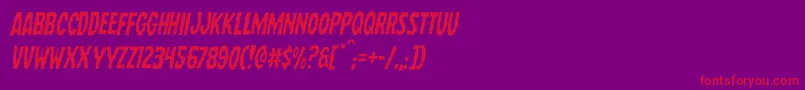 Wolfbrotherslightital Font – Red Fonts on Purple Background