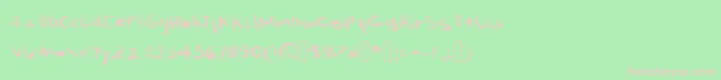 MiNombreEsProblema Font – Pink Fonts on Green Background