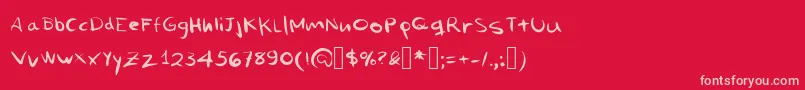 MiNombreEsProblema Font – Pink Fonts on Red Background
