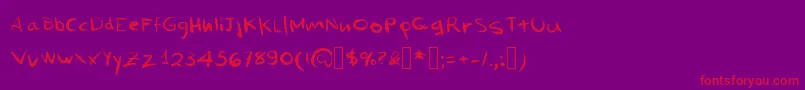 MiNombreEsProblema Font – Red Fonts on Purple Background