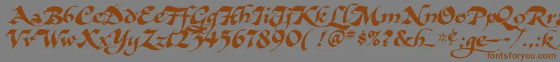 AsHarliquin Font – Brown Fonts on Gray Background