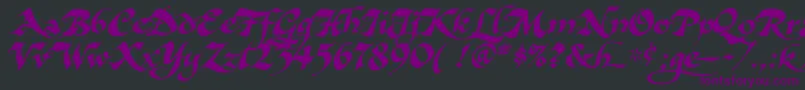 AsHarliquin Font – Purple Fonts on Black Background
