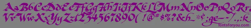 AsHarliquin Font – Purple Fonts on Gray Background