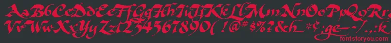AsHarliquin Font – Red Fonts on Black Background