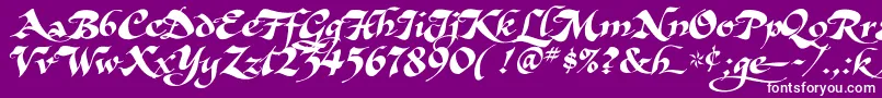 AsHarliquin Font – White Fonts on Purple Background