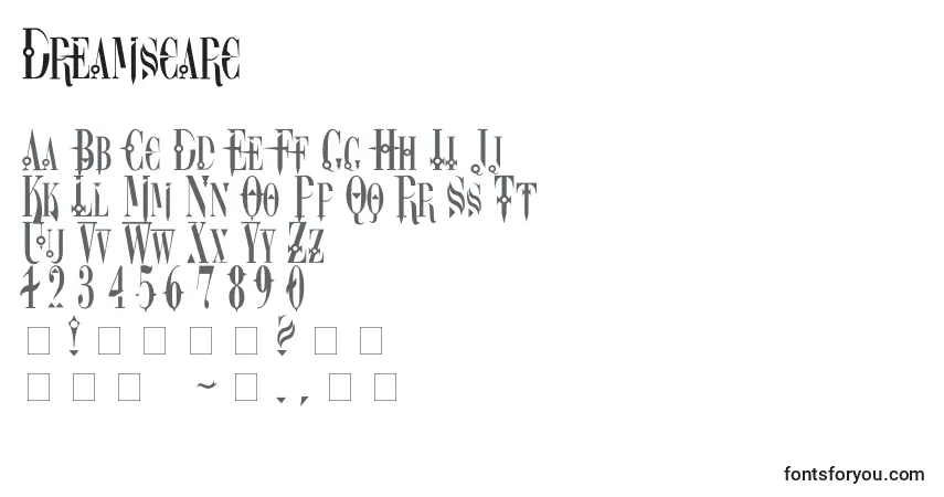 Fuente Dreamscarc - alfabeto, números, caracteres especiales