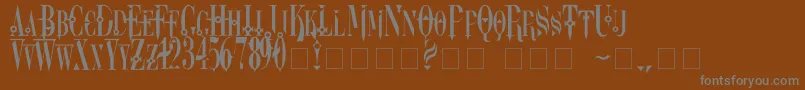 Dreamscarc Font – Gray Fonts on Brown Background