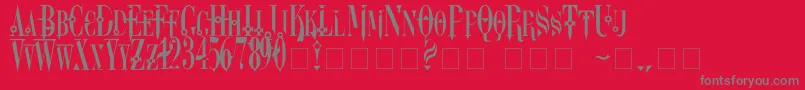 Dreamscarc Font – Gray Fonts on Red Background
