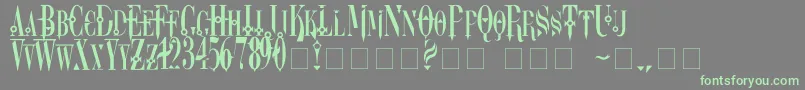 Dreamscarc Font – Green Fonts on Gray Background