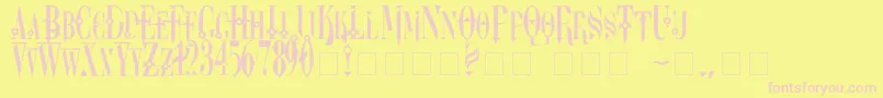 Dreamscarc Font – Pink Fonts on Yellow Background