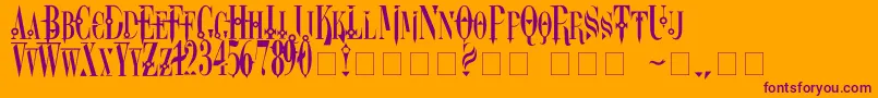 Dreamscarc Font – Purple Fonts on Orange Background