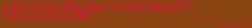Dreamscarc Font – Red Fonts on Brown Background