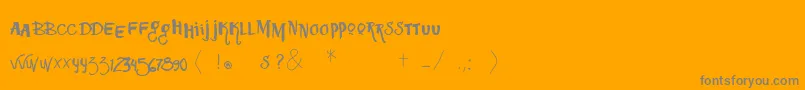 Vtkssquizita Font – Gray Fonts on Orange Background