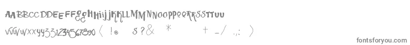 Vtkssquizita Font – Gray Fonts on White Background