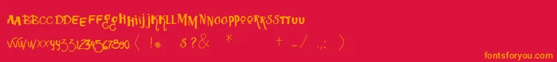 fuente Vtkssquizita – Fuentes Naranjas Sobre Fondo Rojo