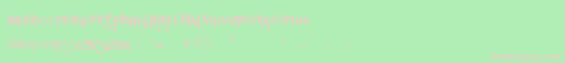 Vtkssquizita Font – Pink Fonts on Green Background