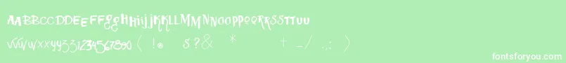 Vtkssquizita-fontti – valkoiset fontit vihreällä taustalla