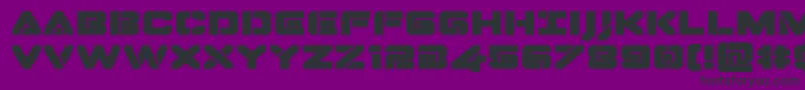 Dominojackexpand-Schriftart – Schwarze Schriften auf violettem Hintergrund
