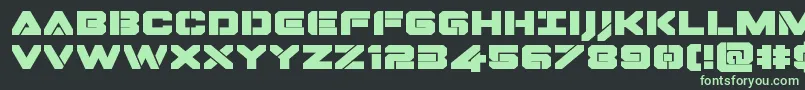 Dominojackexpand-fontti – vihreät fontit mustalla taustalla