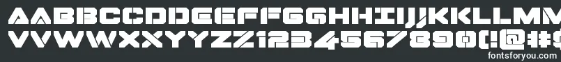 Dominojackexpand-fontti – valkoiset fontit mustalla taustalla