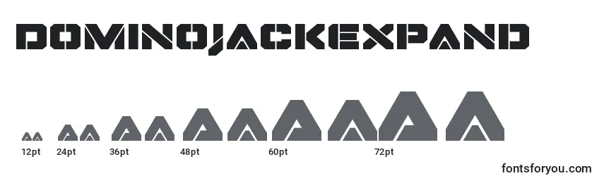 Размеры шрифта Dominojackexpand