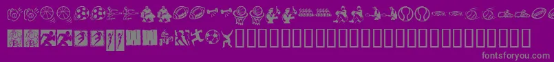 Подробнее о шрифте KrSportsDings Шрифт KrSportsDings – серые шрифты на фиолетовом фоне