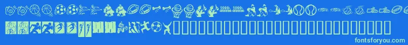 Подробнее о шрифте KrSportsDings Шрифт KrSportsDings – зелёные шрифты на синем фоне