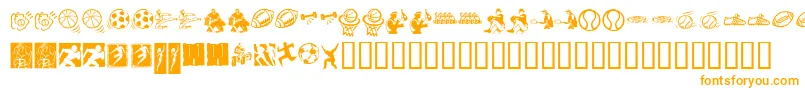 Подробнее о шрифте KrSportsDings Шрифт KrSportsDings – оранжевые шрифты
