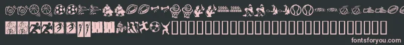 KrSportsDings Font – Pink Fonts on Black Background