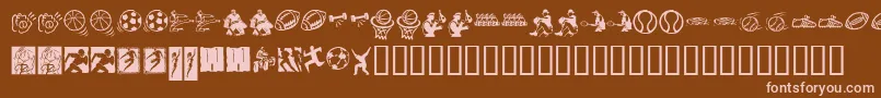 More about KrSportsDings Font KrSportsDings Font – Pink Fonts on Brown Background