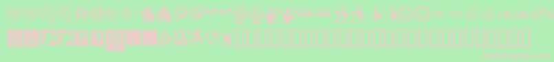 KrSportsDings Font – Pink Fonts on Green Background
