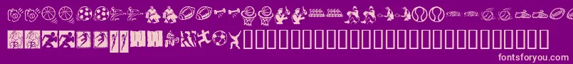 KrSportsDings Font – Pink Fonts on Purple Background