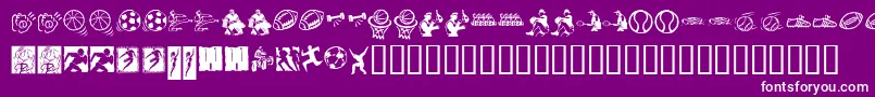 Police KrSportsDings – polices blanches sur fond violet