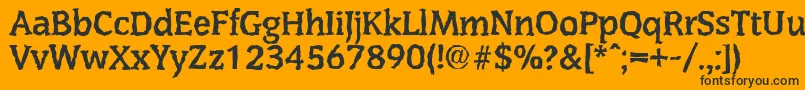 CongressrandomBold Font – Black Fonts on Orange Background