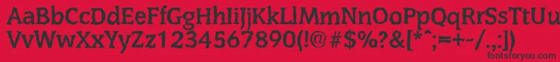 CongressrandomBold Font – Black Fonts on Red Background