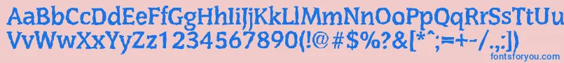 CongressrandomBold Font – Blue Fonts on Pink Background