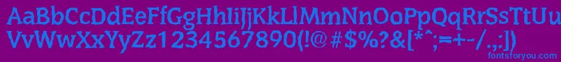 CongressrandomBold Font – Blue Fonts on Purple Background