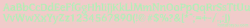 CongressrandomBold Font – Green Fonts on Pink Background