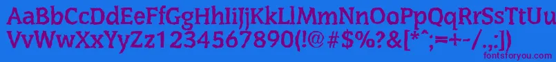 CongressrandomBold Font – Purple Fonts on Blue Background