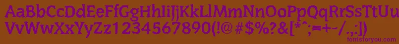 CongressrandomBold Font – Purple Fonts on Brown Background