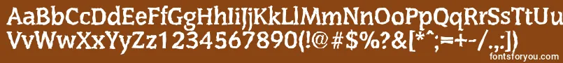 CongressrandomBold Font – White Fonts on Brown Background