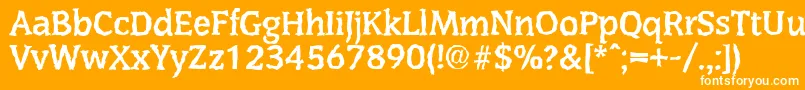 CongressrandomBold Font – White Fonts on Orange Background